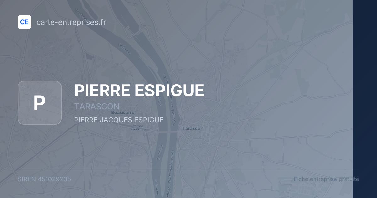 PIERRE ESPIGUE — 451029235 — fiche entreprise