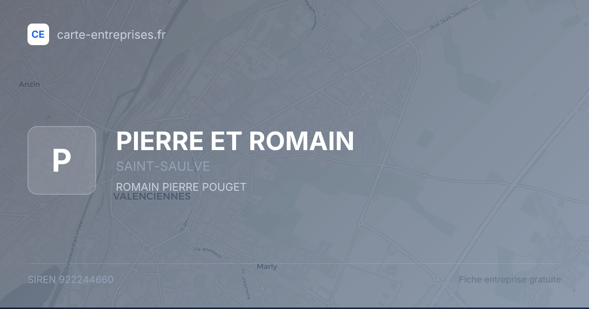 PIERRE ET ROMAIN — 922244660 — fiche entreprise