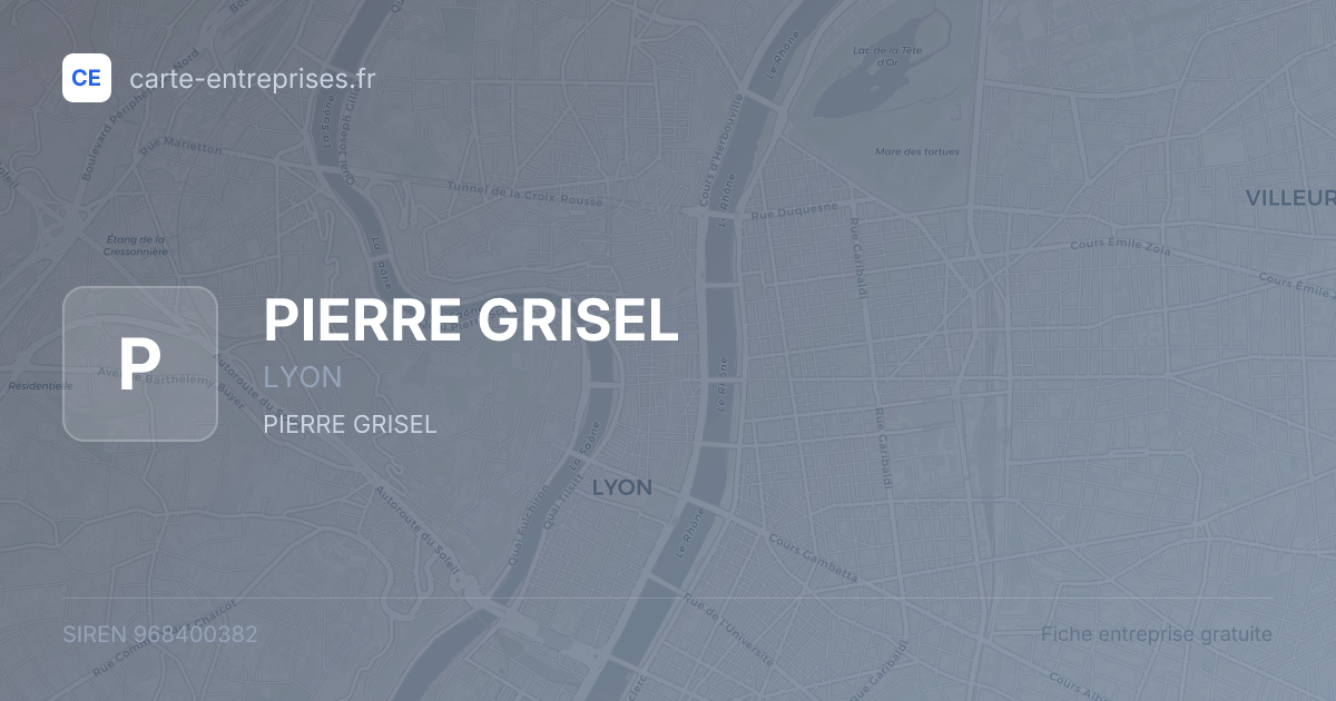 PIERRE GRISEL — 968400382 — fiche entreprise