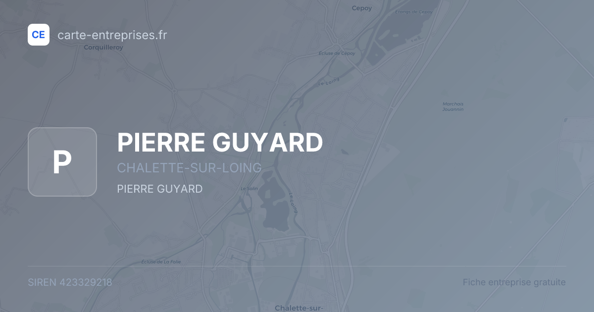 PIERRE GUYARD — 423329218 — fiche entreprise