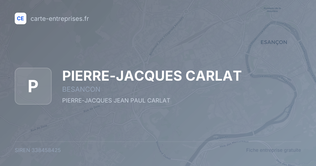 PIERRE-JACQUES CARLAT — 338458425 — fiche entreprise
