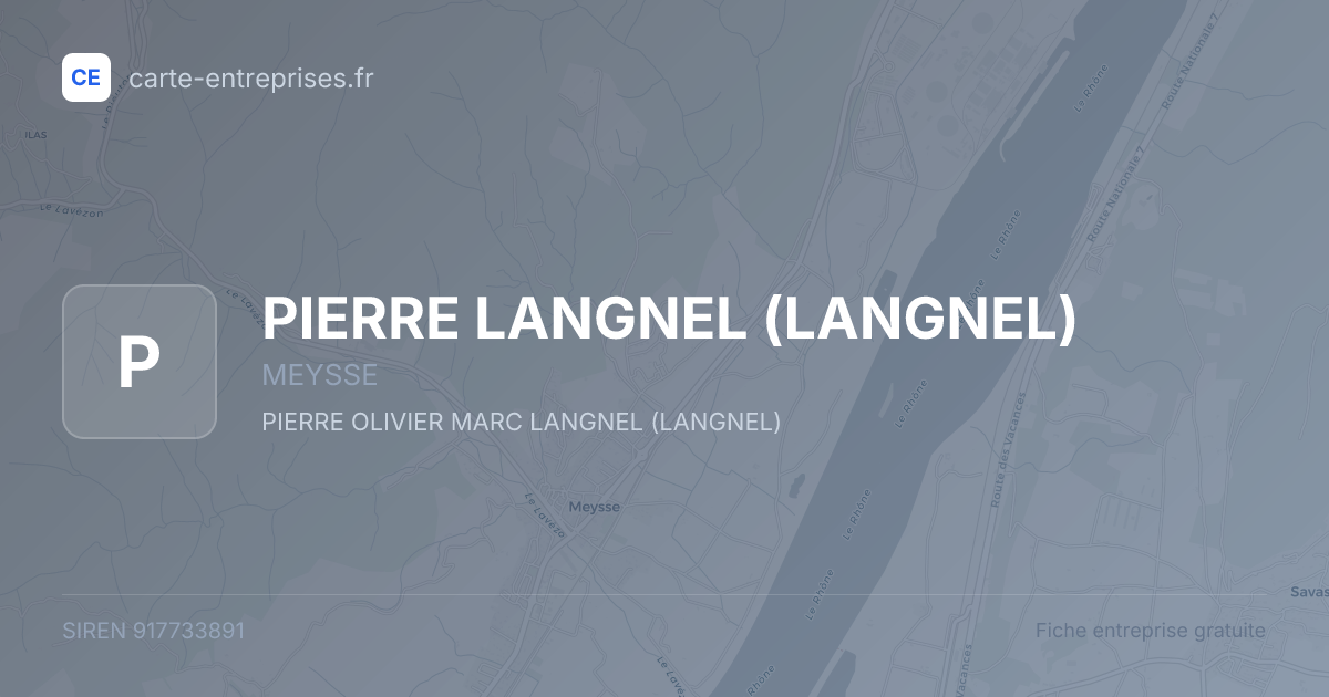 PIERRE LANGNEL (LANGNEL) — 917733891 — fiche entreprise