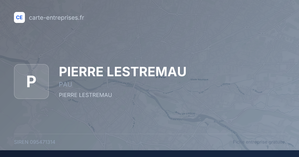 PIERRE LESTREMAU — 095471314 — fiche entreprise