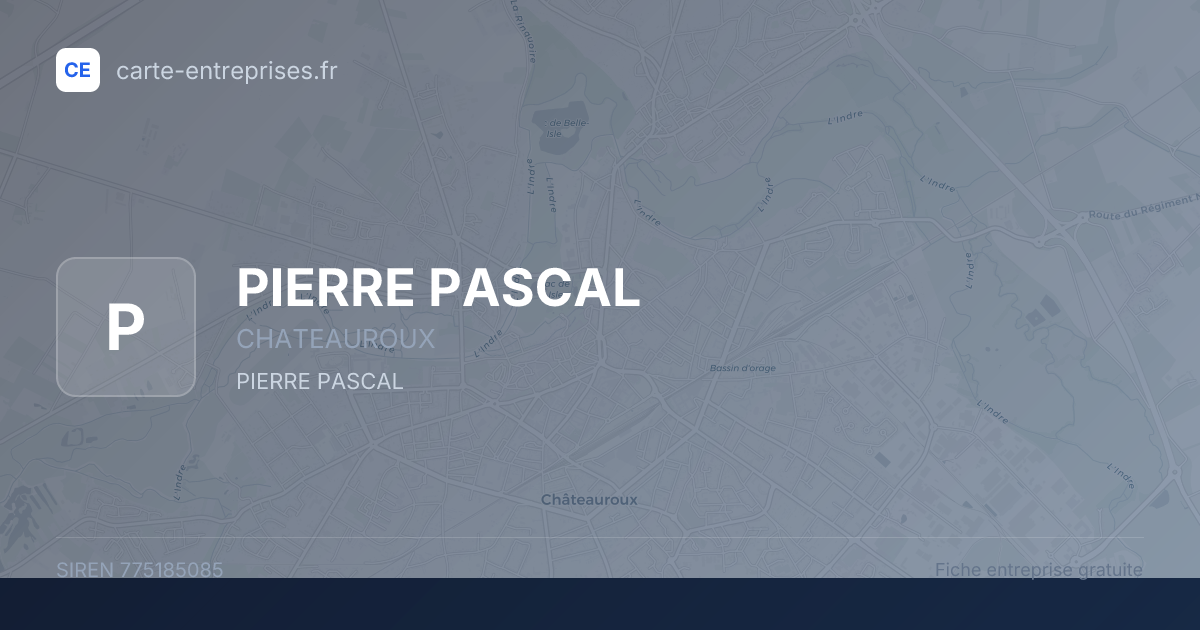 PIERRE PASCAL — 775185085 — fiche entreprise