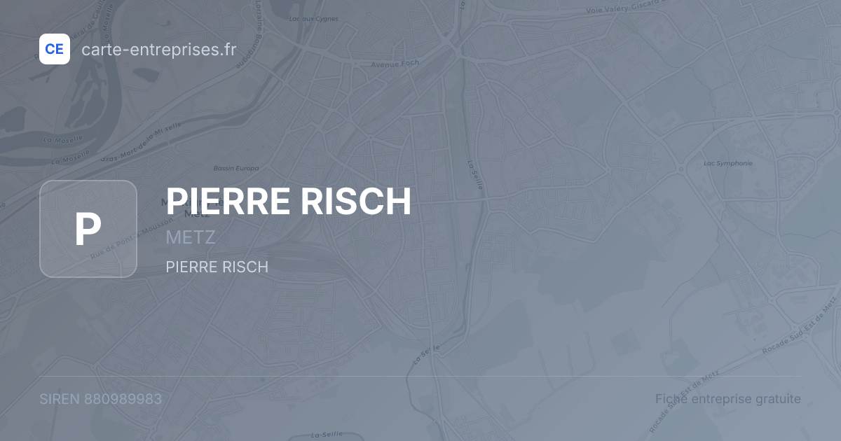 PIERRE RISCH — 880989983 — fiche entreprise