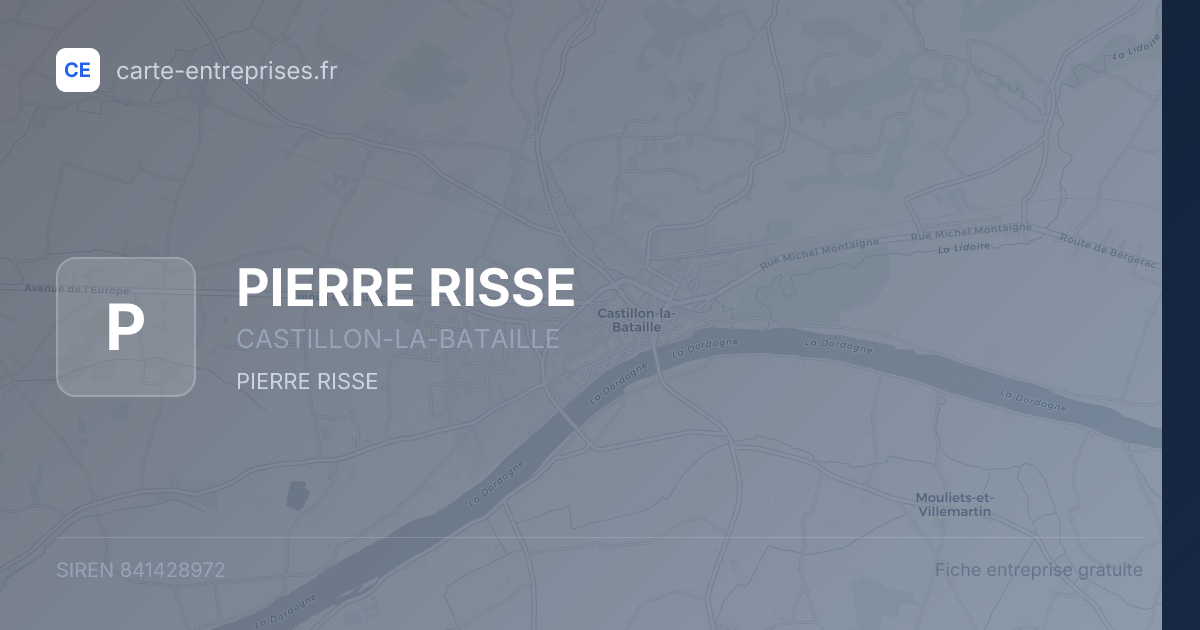 PIERRE RISSE — 841428972 — fiche entreprise
