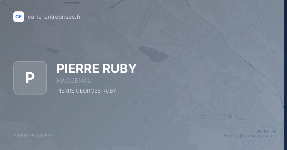 PIERRE RUBY — 387517899 — fiche entreprise