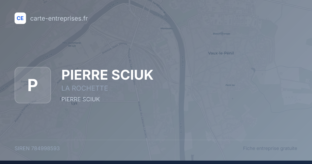 PIERRE SCIUK — 784998593 — fiche entreprise
