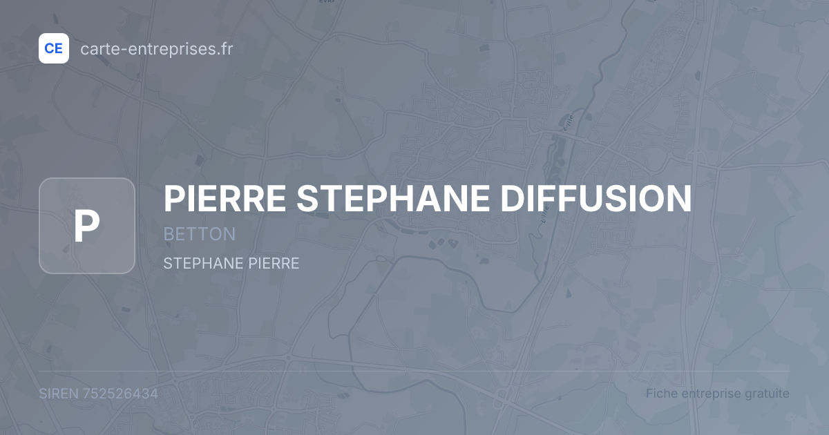 PIERRE STEPHANE DIFFUSION — 752526434 — fiche entreprise