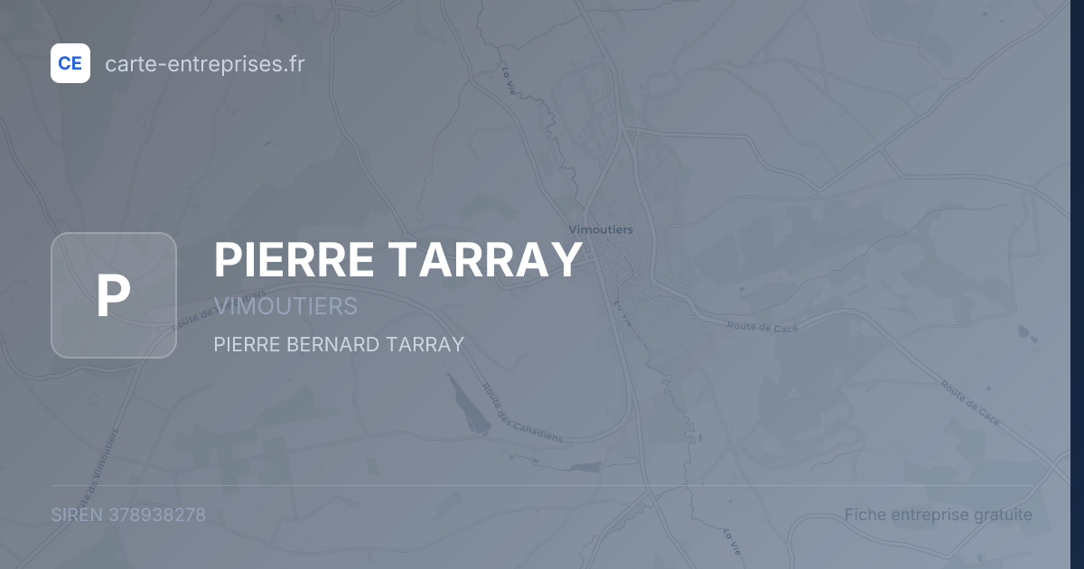 PIERRE TARRAY — 378938278 — fiche entreprise