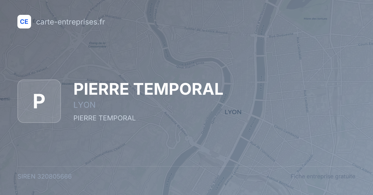 PIERRE TEMPORAL — 320805666 — fiche entreprise