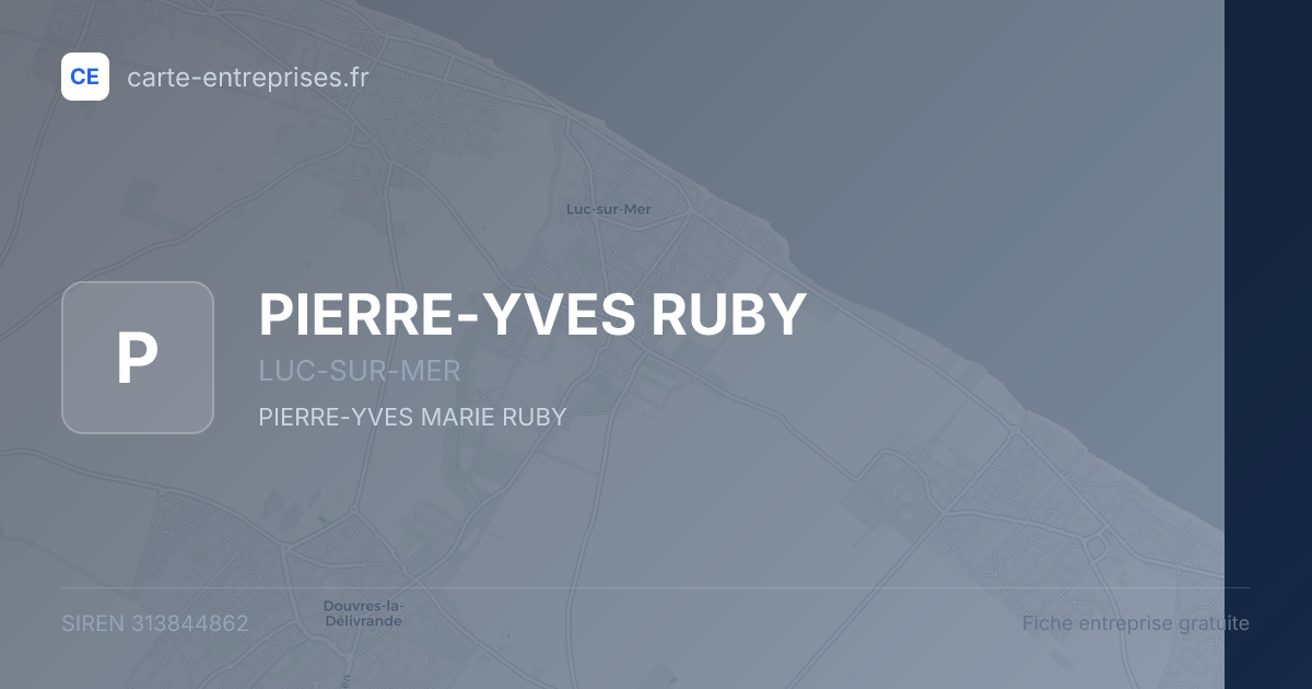 PIERRE-YVES RUBY — 313844862 — fiche entreprise