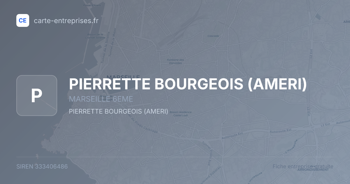 PIERRETTE BOURGEOIS (AMERI) — 333406486 — fiche entreprise