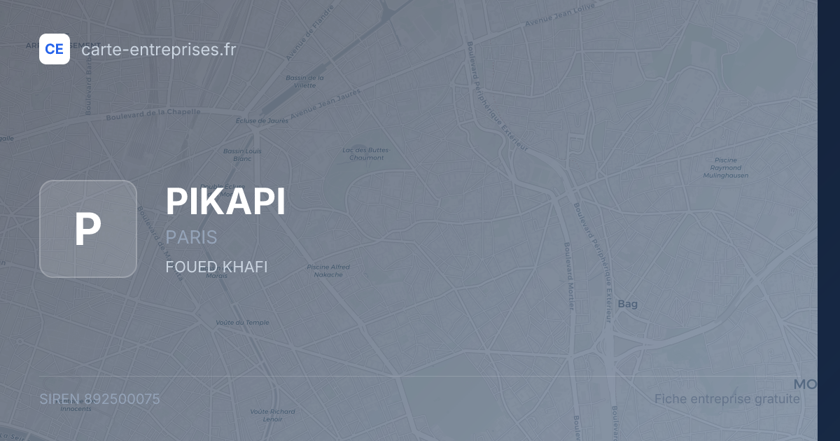PIKAPI — 892500075 — fiche entreprise
