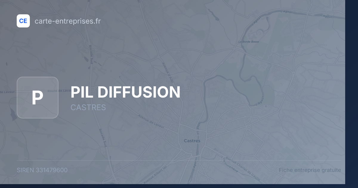 PIL DIFFUSION — 331479600 — fiche entreprise