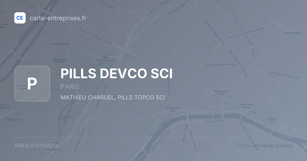 PILLS DEVCO SCI — 914314539 — fiche entreprise