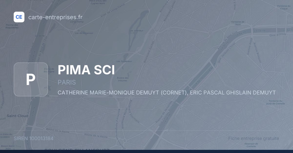 PIMA SCI — 100013184 — fiche entreprise