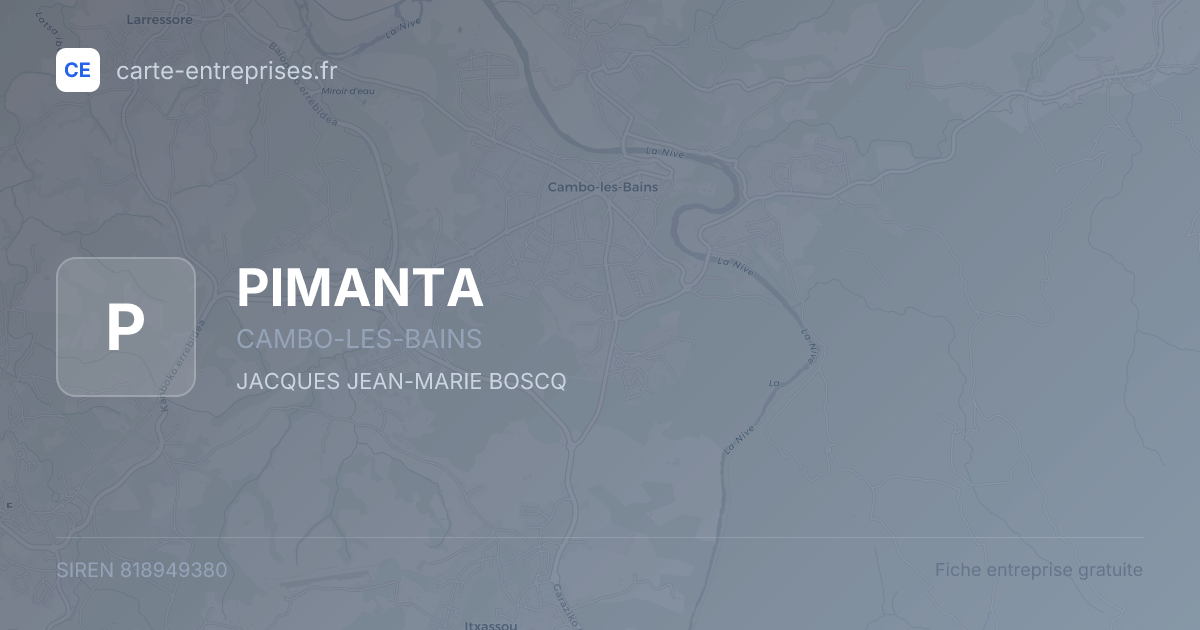 PIMANTA — 818949380 — fiche entreprise