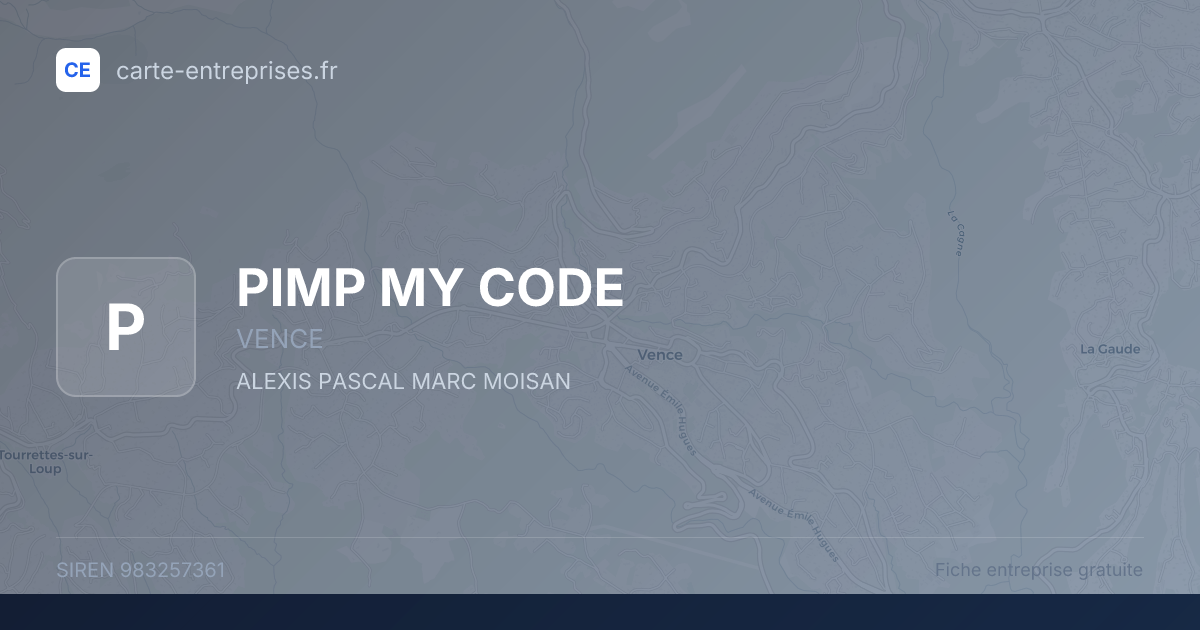 PIMP MY CODE — 983257361 — fiche entreprise