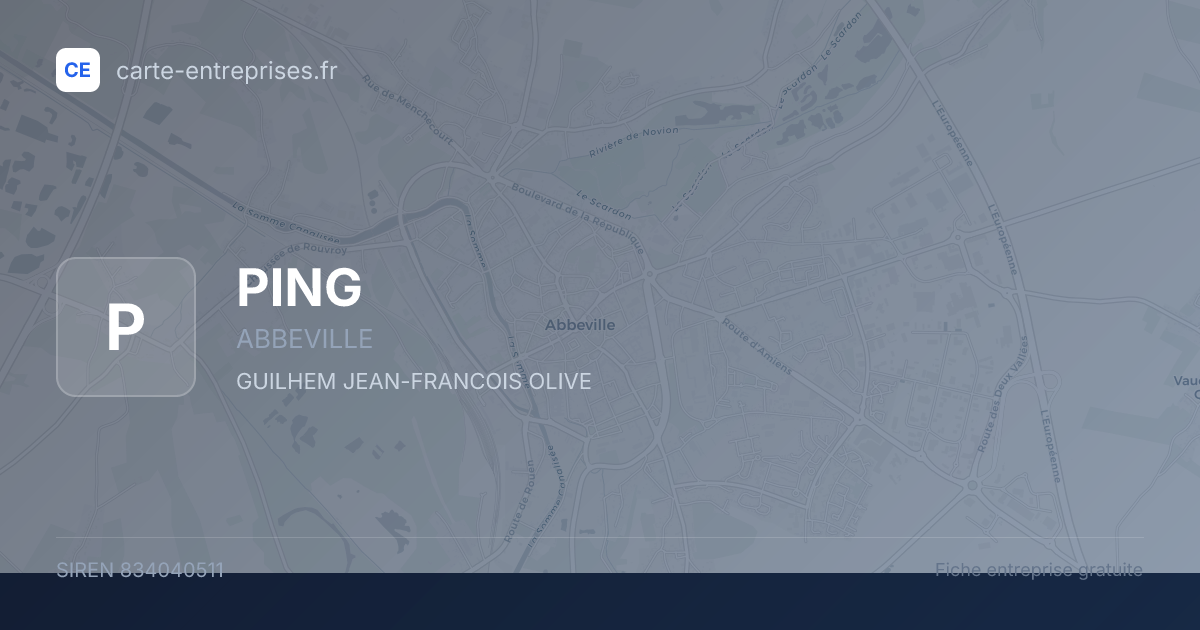 PING — 834040511 — fiche entreprise