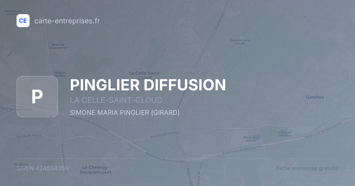PINGLIER DIFFUSION — 424834356 — fiche entreprise