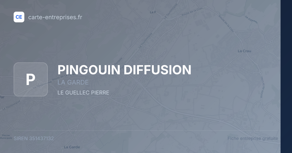 PINGOUIN DIFFUSION — 351437132 — fiche entreprise