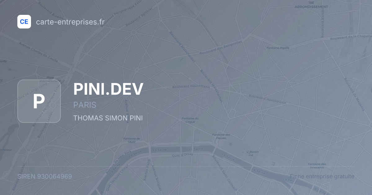 PINI.DEV — 930064969 — fiche entreprise