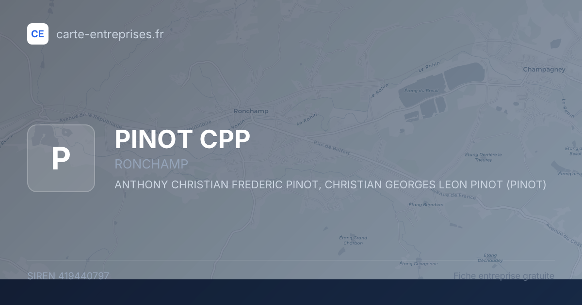 PINOT CPP — 419440797 — fiche entreprise