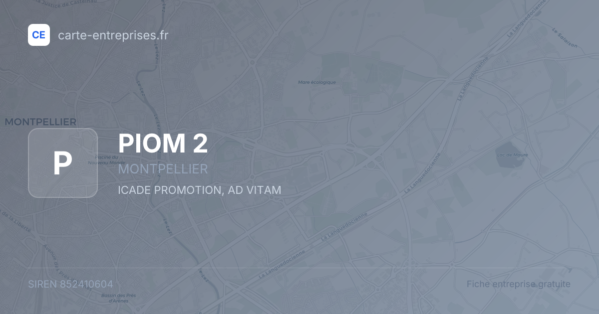 PIOM 2 — 852410604 — fiche entreprise