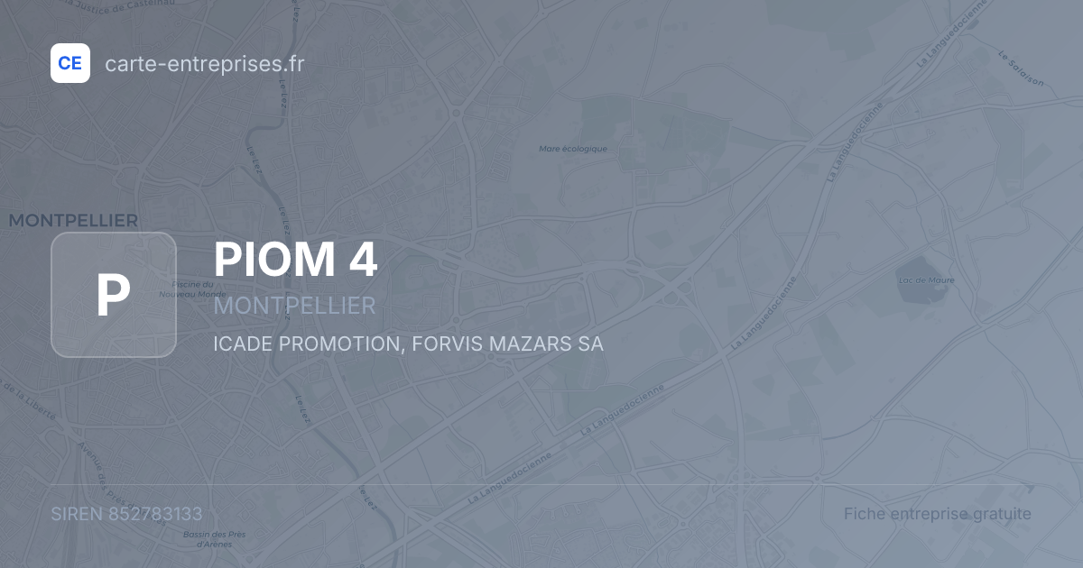PIOM 4 — 852783133 — fiche entreprise