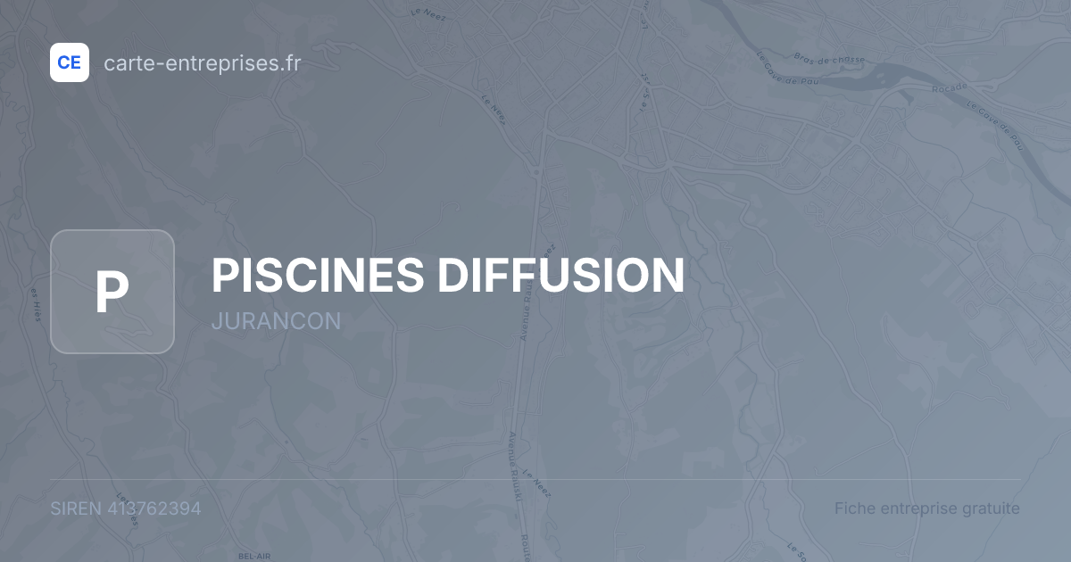 PISCINES DIFFUSION — 413762394 — fiche entreprise