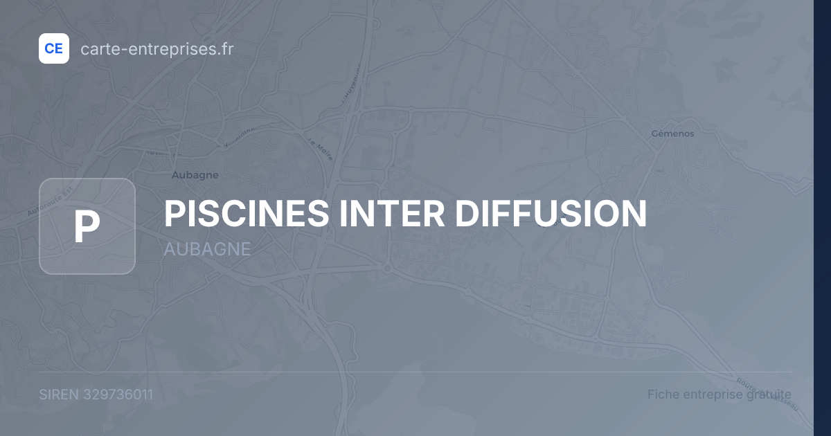 PISCINES INTER DIFFUSION — 329736011 — fiche entreprise