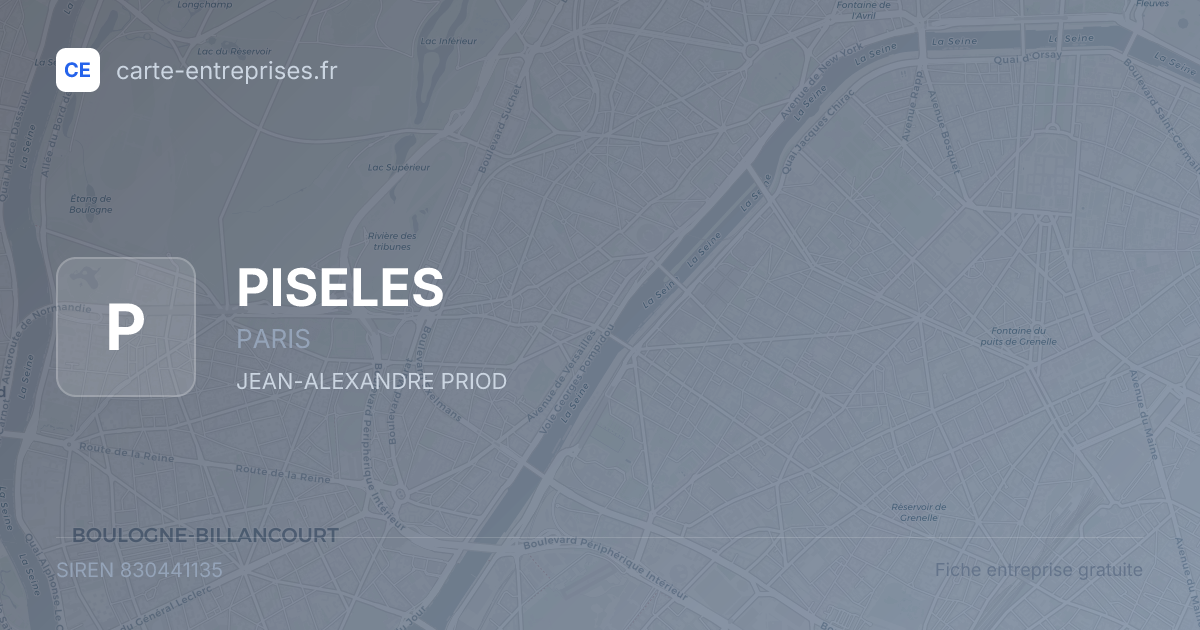 PISELES — 830441135 — fiche entreprise