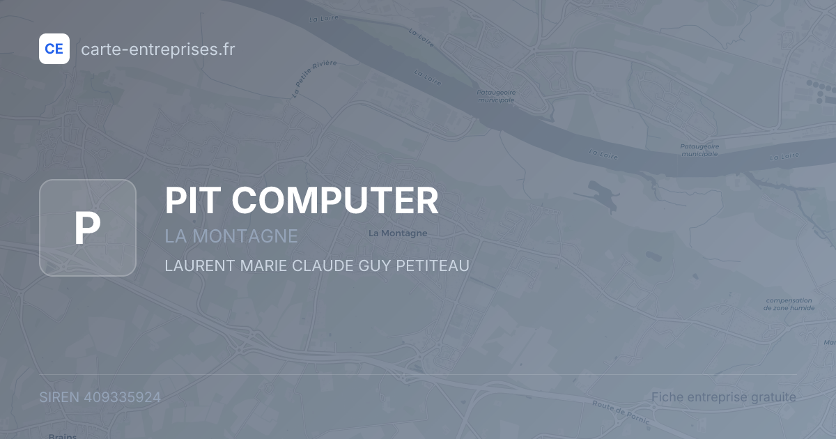 PIT COMPUTER — 409335924 — fiche entreprise