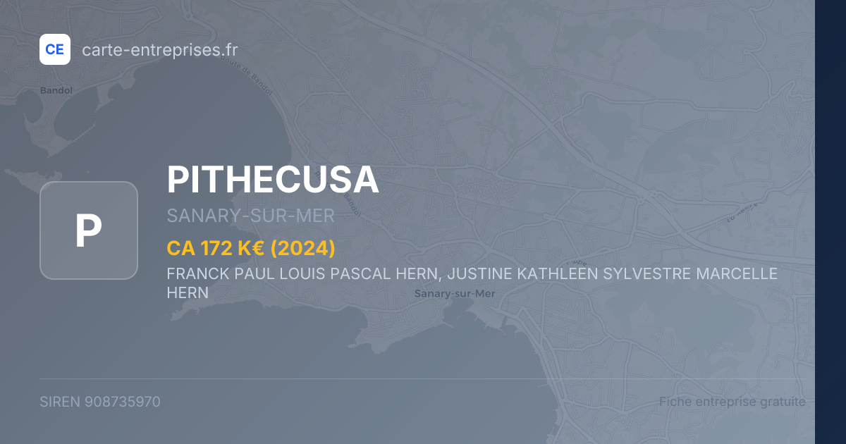 PITHECUSA — 908735970 — fiche entreprise