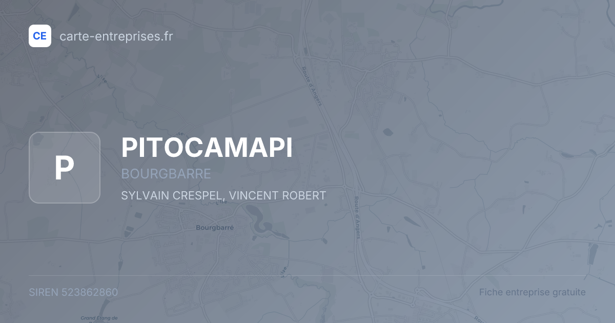PITOCAMAPI — 523862860 — fiche entreprise