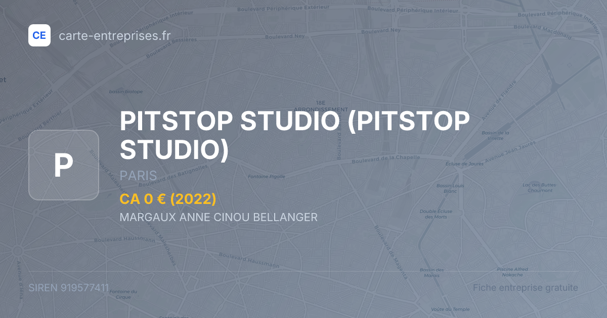 PITSTOP STUDIO — 919577411 — fiche entreprise
