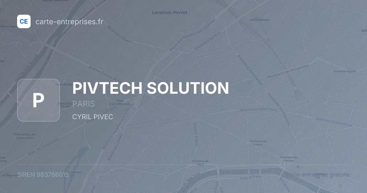 PIVTECH SOLUTION — 983766015 — fiche entreprise