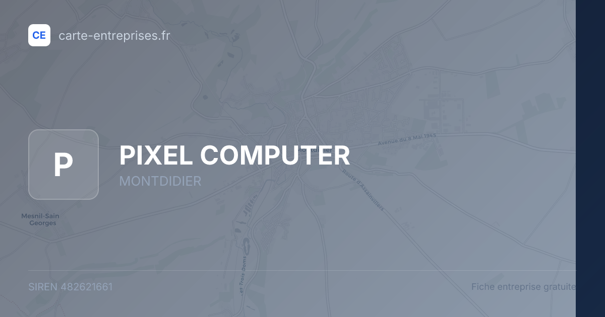 PIXEL COMPUTER — 482621661 — fiche entreprise