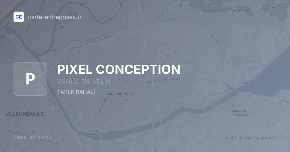 PIXEL CONCEPTION — 102166154 — fiche entreprise