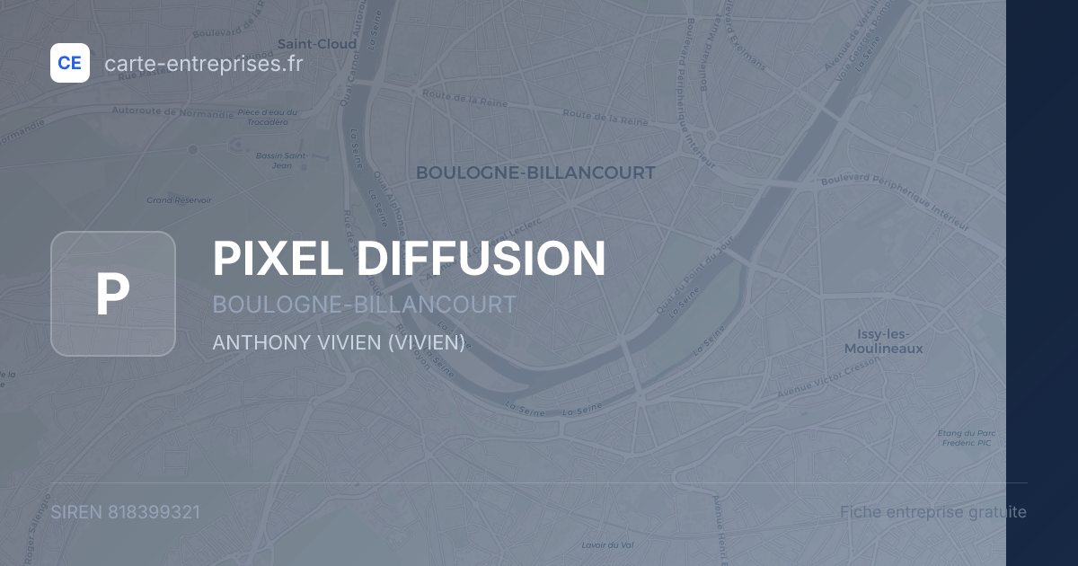 PIXEL DIFFUSION — 818399321 — fiche entreprise