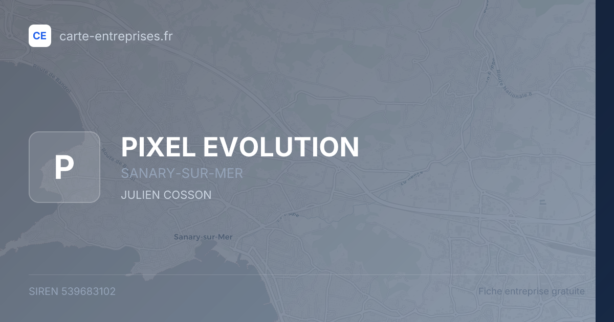 PIXEL EVOLUTION — 539683102 — fiche entreprise