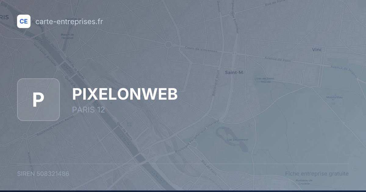PIXELONWEB — 508321486 — fiche entreprise