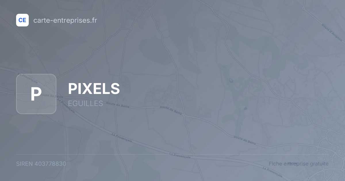 PIXELS — 403778830 — fiche entreprise
