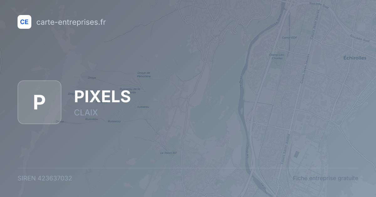 PIXELS — 423637032 — fiche entreprise