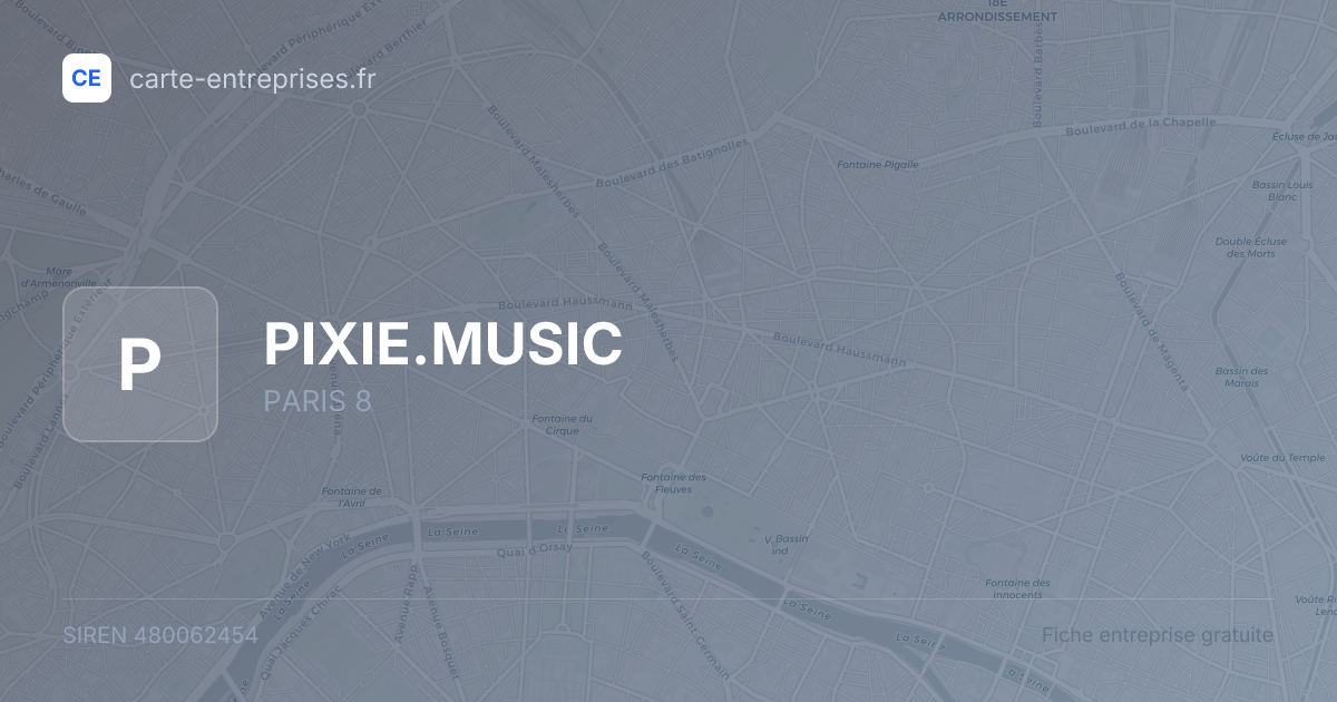 PIXIE.MUSIC — 480062454 — fiche entreprise