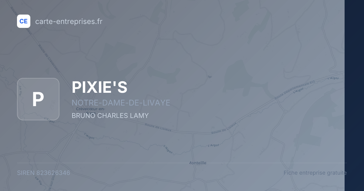 PIXIE'S — 823626346 — fiche entreprise