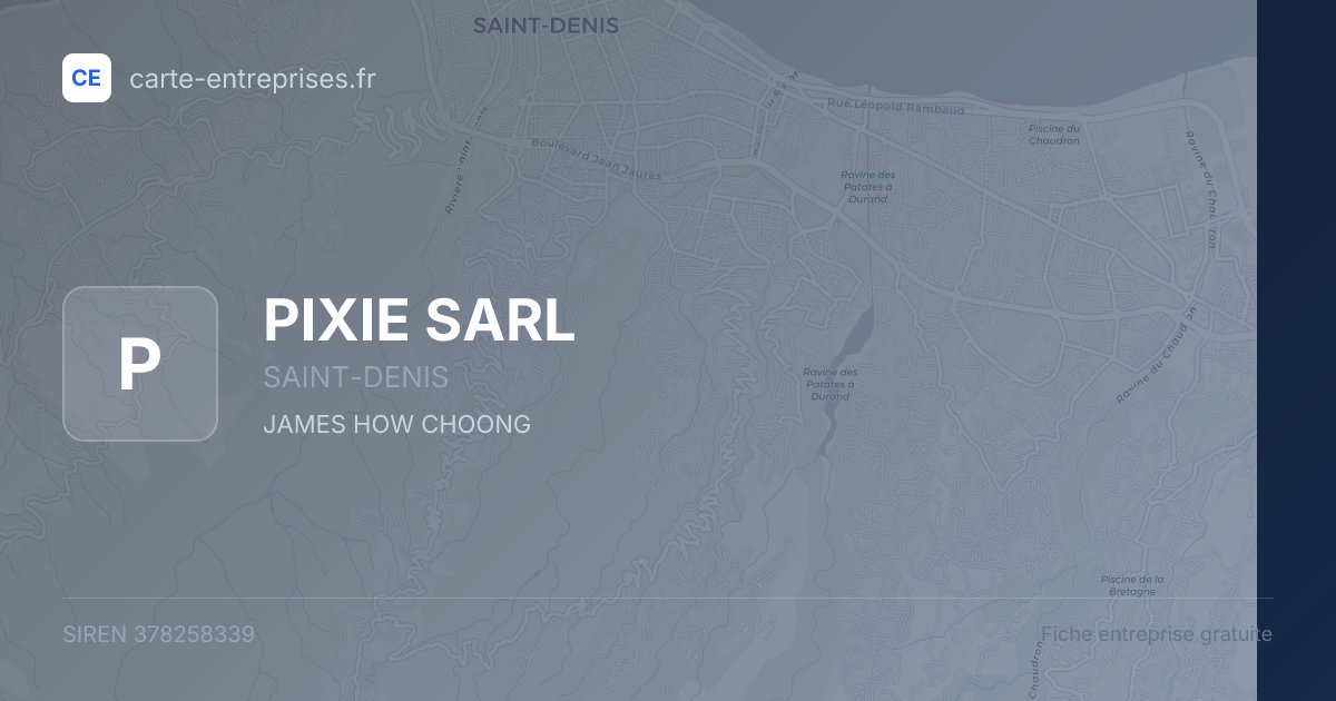 PIXIE SARL — 378258339 — fiche entreprise