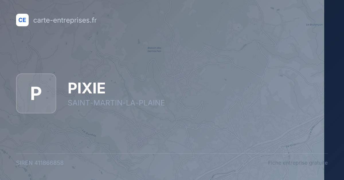 PIXIE — 411866858 — fiche entreprise