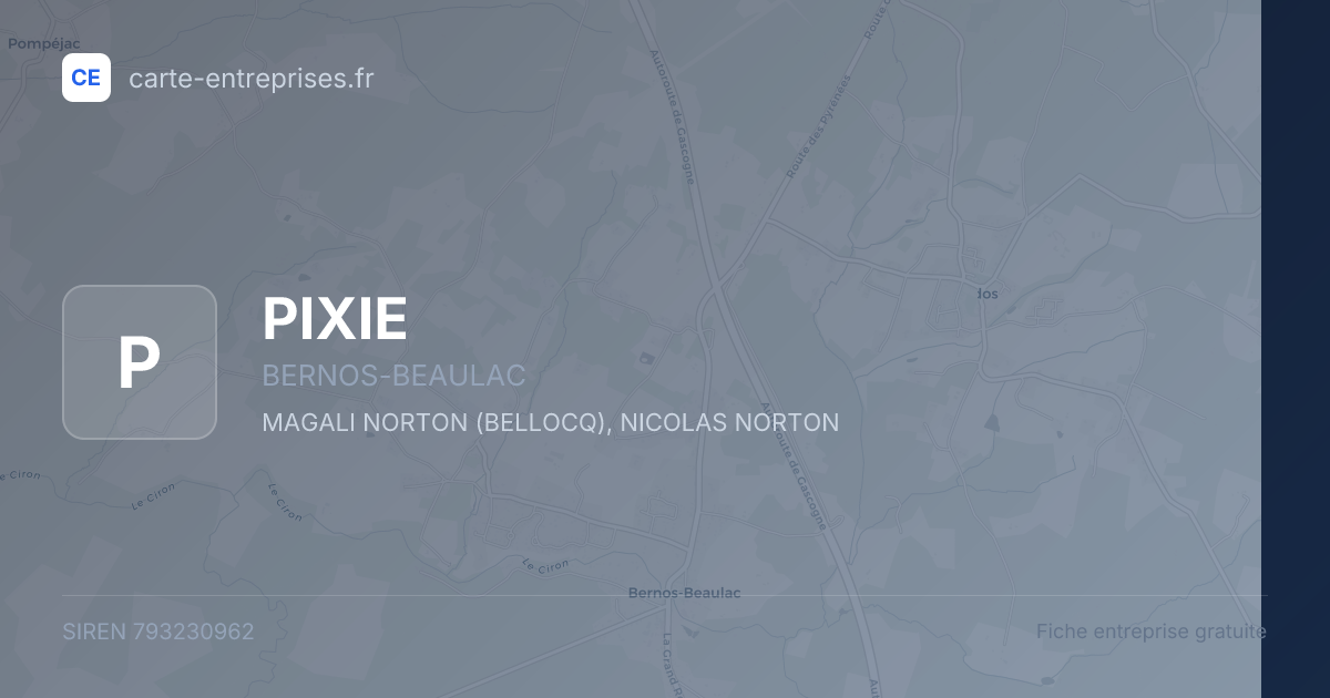 PIXIE — 793230962 — fiche entreprise
